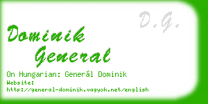 dominik general business card